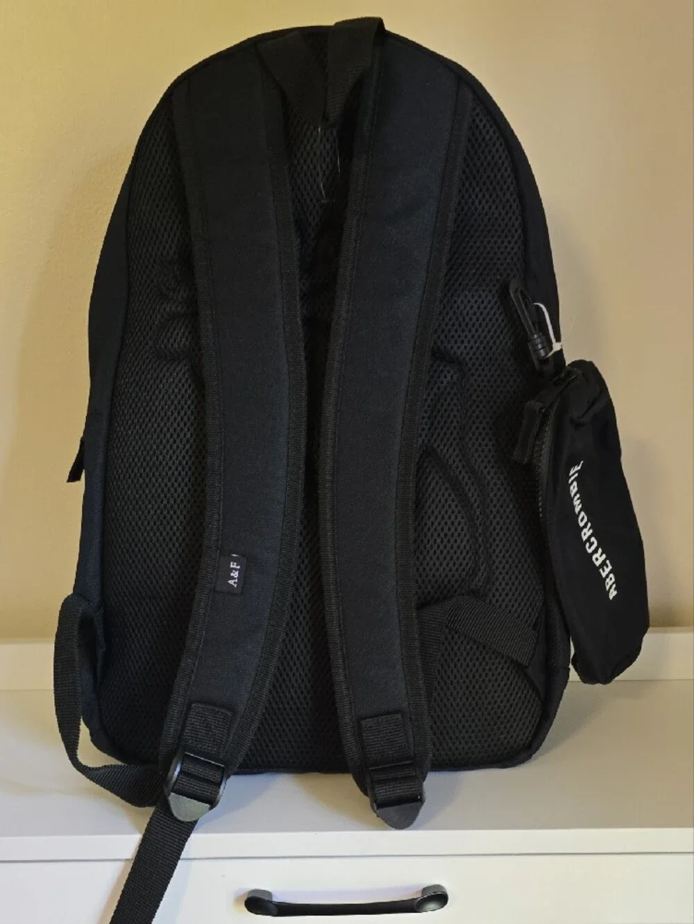 NWT Abercrombie & Fitch Black Everyday Backpack with Pencil Case-Large